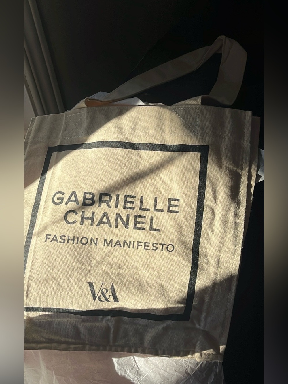 CHANEL Fashion Manifesto GWP Beige Canvas Tote Bag New